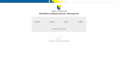 Desktop Screenshot of mod.gov.ba